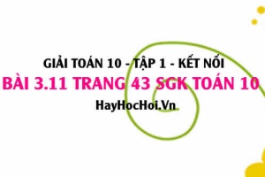 Giải bài 3.11 trang 43 Toán 10 Tập 1 SGK Kết nối tri thức